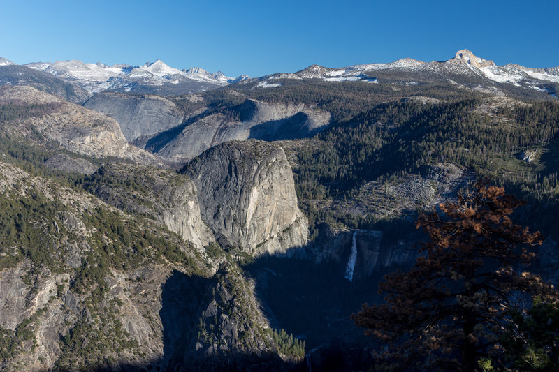 Liberty Cap and Nevada Falls from Glacier Point