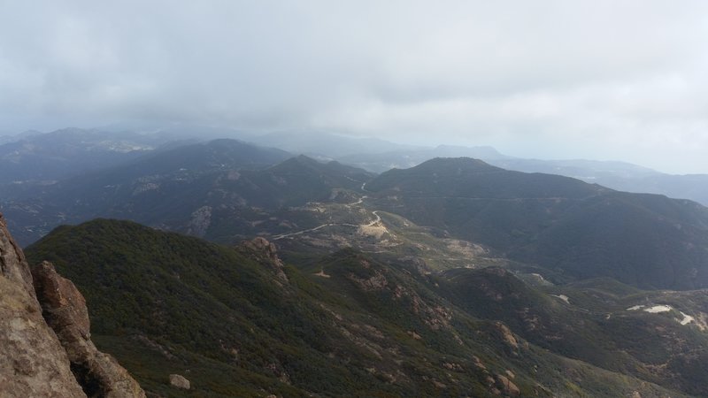 View from Inspiration Point on a cloudy day