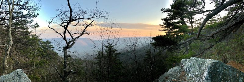 View from overlook close to sunset.