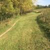 A deep rut of singletrack running north along Ralston Creek.