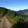 Along the old road, Silver Star Mountain on the horizon