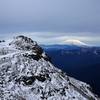 The summit of Silver Star Mountain with Mt. St. Helens on the horizon