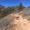 Climbing out of Stanley Creek toward the west parking area.