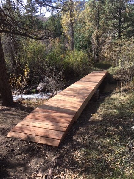 Bridge crossing of West Monument Creek on the "green" route of the Falcon Trail.