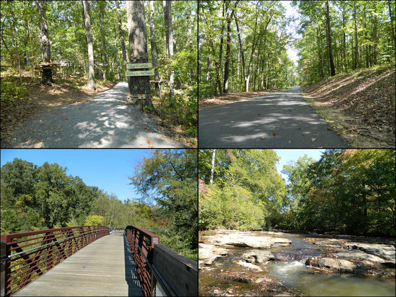 Images of the trails around the Gwinnett Environmental Heritage Center