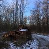 Remains of old baling equipment