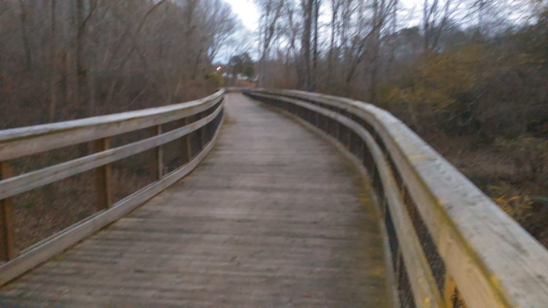 Bridge on Walnut Creek Trail over a wetland