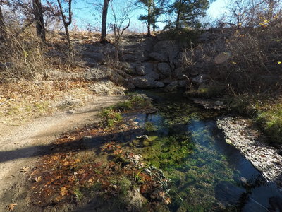 Water flowing from Antelope springs.
