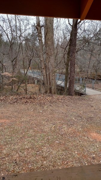 View of Curtis Mill Trail from Elmo's Gazebo