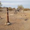 Bicycle racks and resting point with log circles good place to take small break