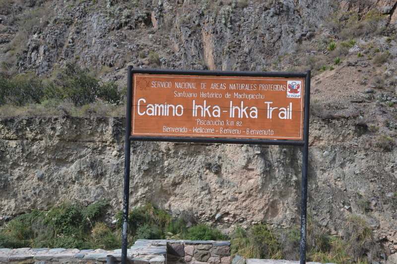 Starting spot of the Inca Trail.  KM 82