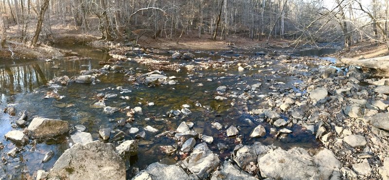 When the water is not high, this makes for a great place to rock hop the river.