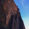 Zion, Upper emerald pool, looking up