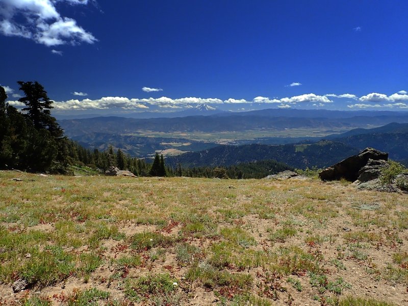 Mount Shasta and the Scott Valley from the ridge