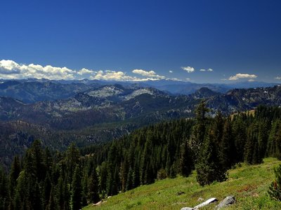 The Trinity Alps from the ridge