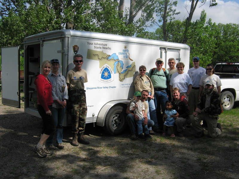 SRV Chapter volunteers gather before a trail workday