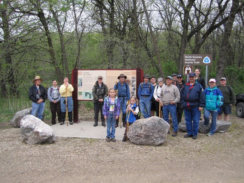 The trailhead by Martinson Bridge