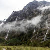 Waterfalls near Dead Lake after a heavy morning rain