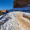 Icy and slippery trail