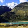 Laguna Keushu en route to the Ice of Huandoy, the lowest ice in the Cordillera Blanca.