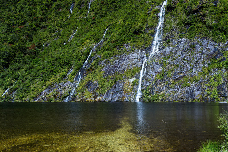 Hidden Lake and the waterfall above it