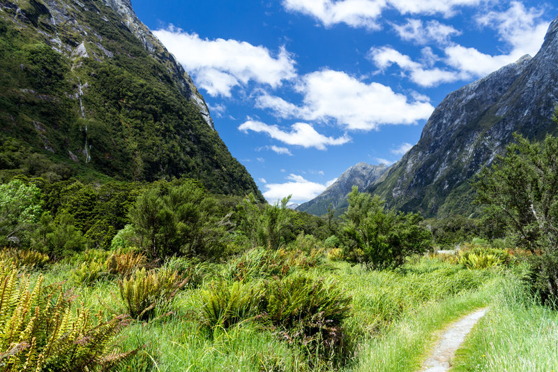 Looking back down the Clinton Valley from the Milford Track