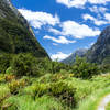 Looking back down the Clinton Valley from the Milford Track