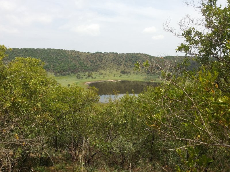 A view of the Tswaing meteor impact crater.