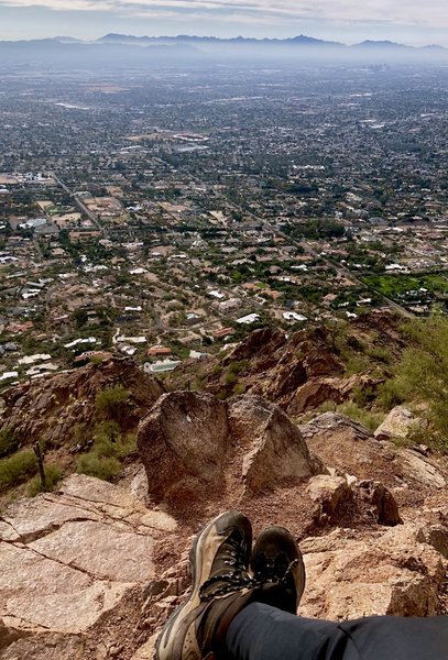 View of the city from atop the mountain