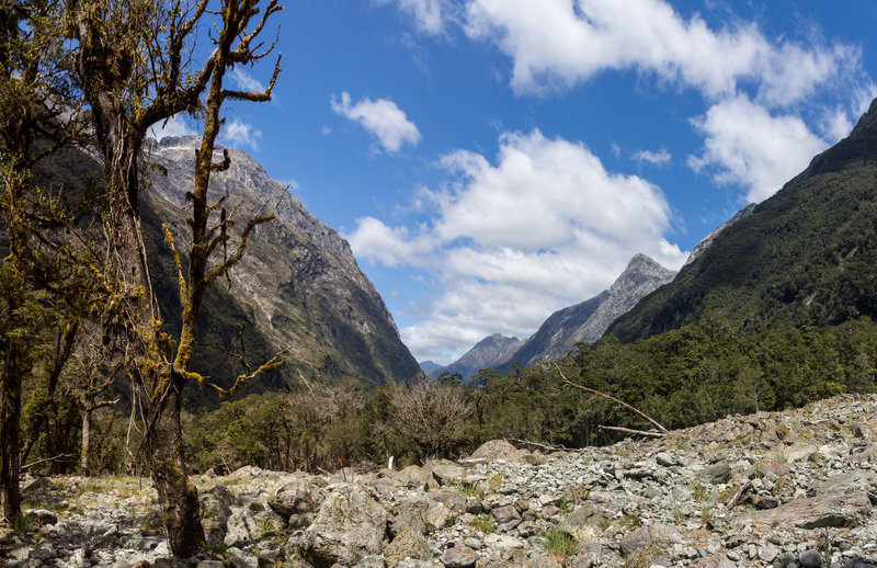 Looking back into Clinton Valley from Marlenes Creek