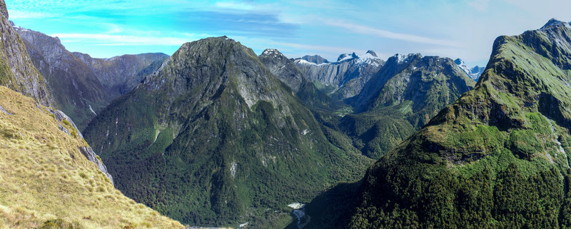 Arthur Valley and Green Valley with Mount Pillans prominently in the center