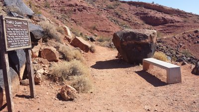 Trail info sign looking north.
