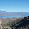 The view of Theodore Roosevelt Lake from the trail.