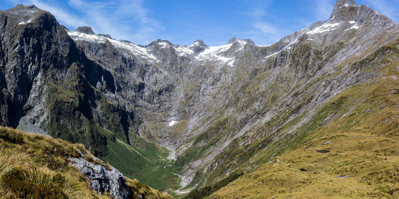 Nicolas Cirque from the highest point on Milford Track