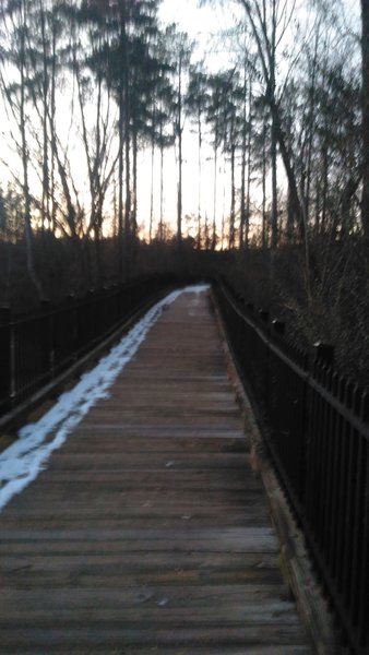 Walking Bridge near Edward Mills Road, at beginning of Schenck Forest Trail