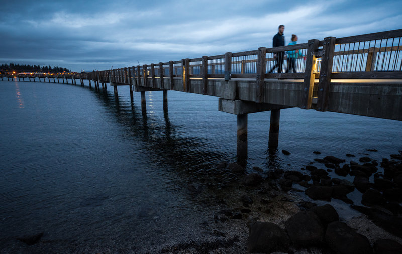 The pier along the South Bay Trail is a popular spot in Bellingham.