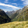 The best view down the Clinton Valley from Mackinnon Pass