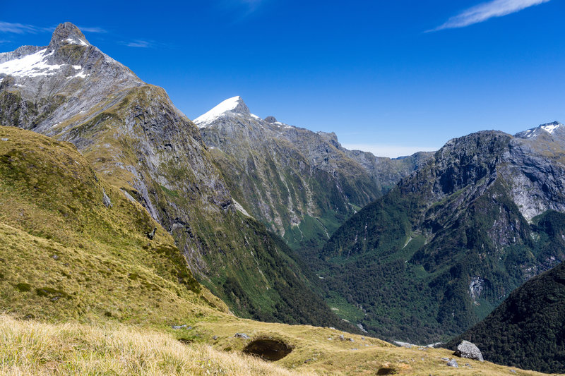 Mount Hart on the left and the Arthur Valley to the right