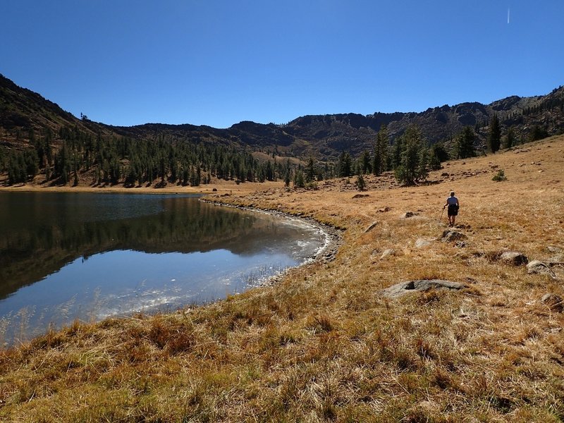 Going around the west side of the lake