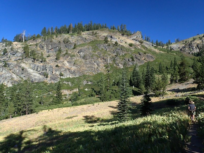 Crossing one of the high meadows