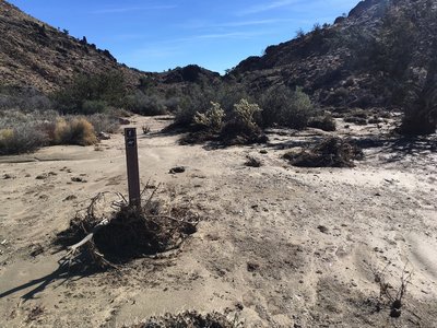 One of the few carsonite markers that survived the flash flood.