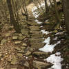 Stone steps leading up mountain.