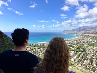 Half way up and we turned around to see this view.