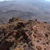 On the summit ridge.