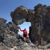 Hole-in-the-Rock near the summit.