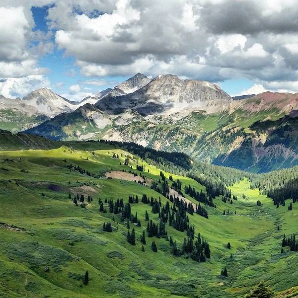 Looking at Snowmass Mountain over Halsey Basin.