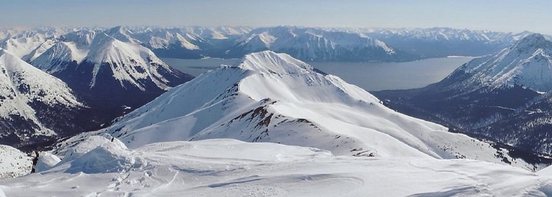 Ridge view looking south at Bird Ridge Point in the middle.