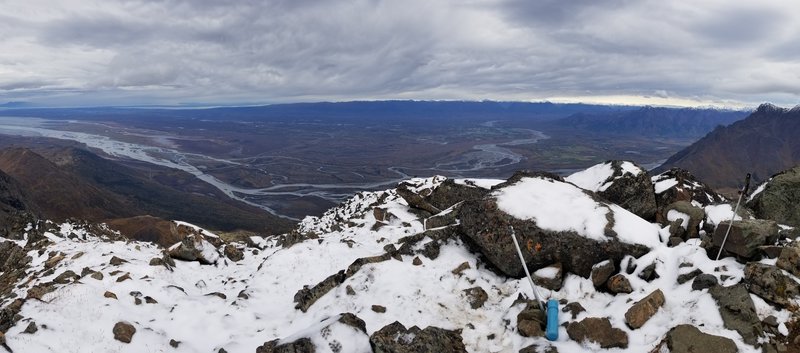 Summit view looking northwest towards Palmer and Wasilla.