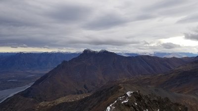 Summit view looking northeast toward Pioneer Peak.
