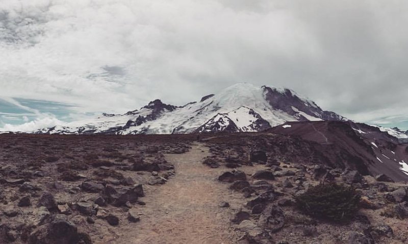 Making my way around Mt. Rainier via the Burroughs Mountain Trail.